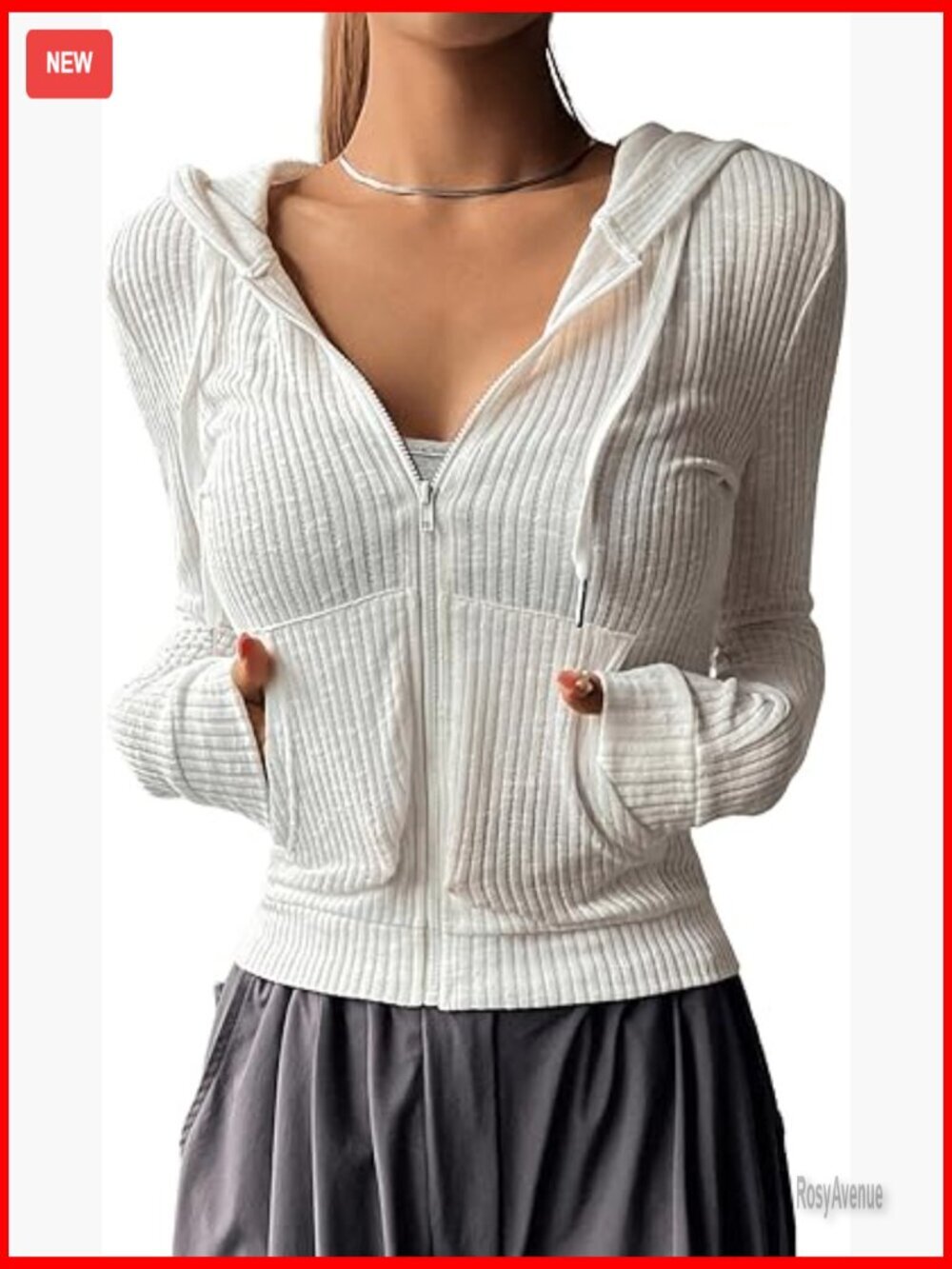 Lightweight Zip Up Hoodie Drawstring Long Sleeve Cropped Jacket